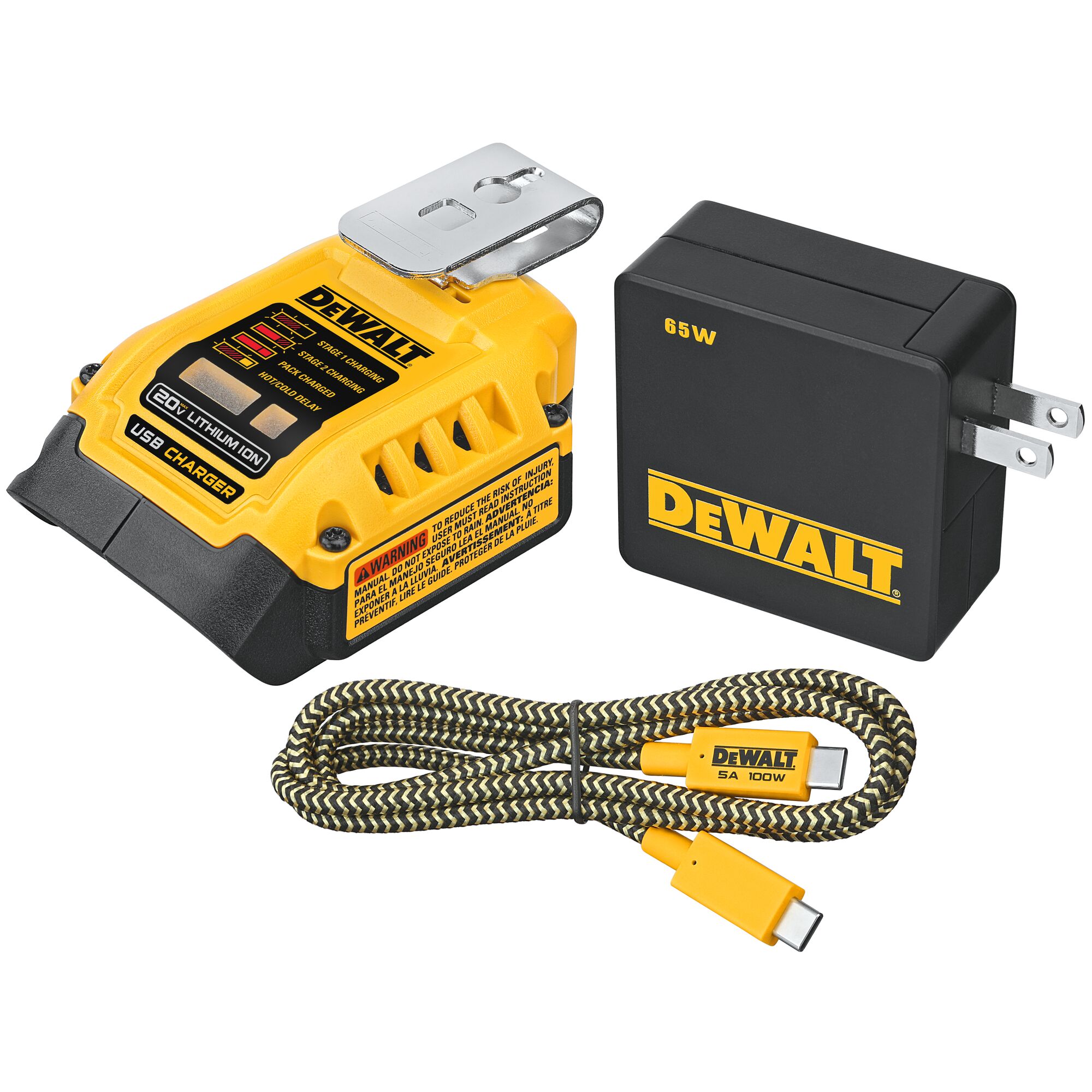 Bộ sạc pin và bộ sạc USB 18V XR® Dewalt DCB094K-QW