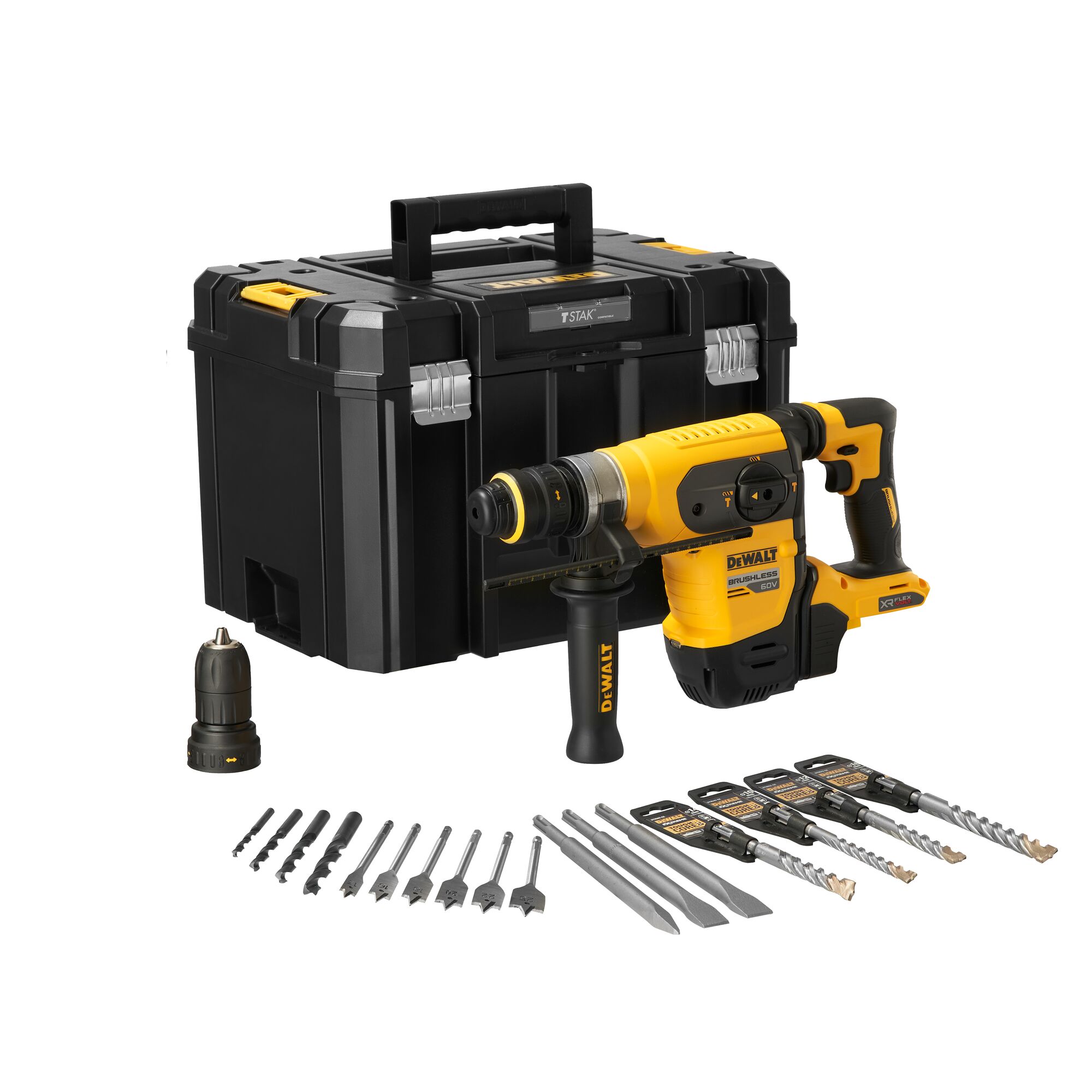 Khoan bê-tông pin SDS-Plus 60V không chổi than Dewalt DCH417N-KR