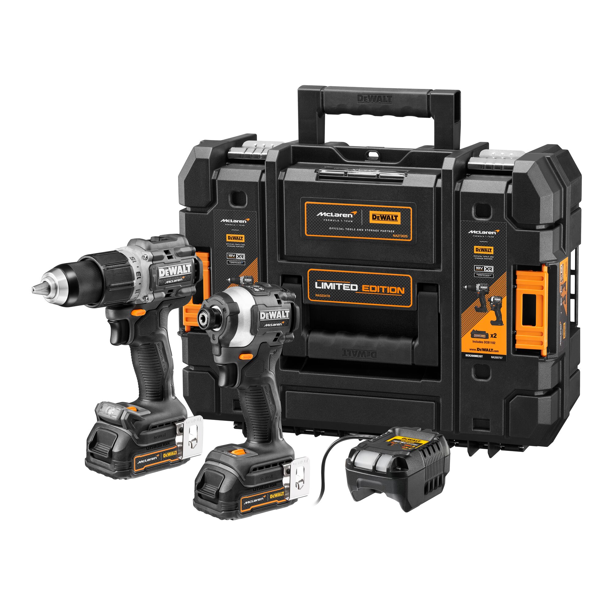 Bộ combo dụng cụ không chổi than 18V XR Dewalt DCK200ME2GT-QW