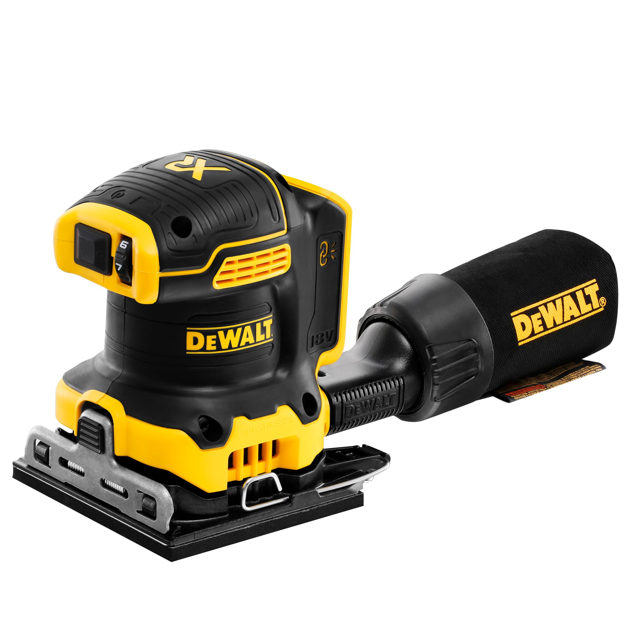 Máy chà nhám tờ 1/4 không chổi than 18V Dewalt DCW200N-XJ