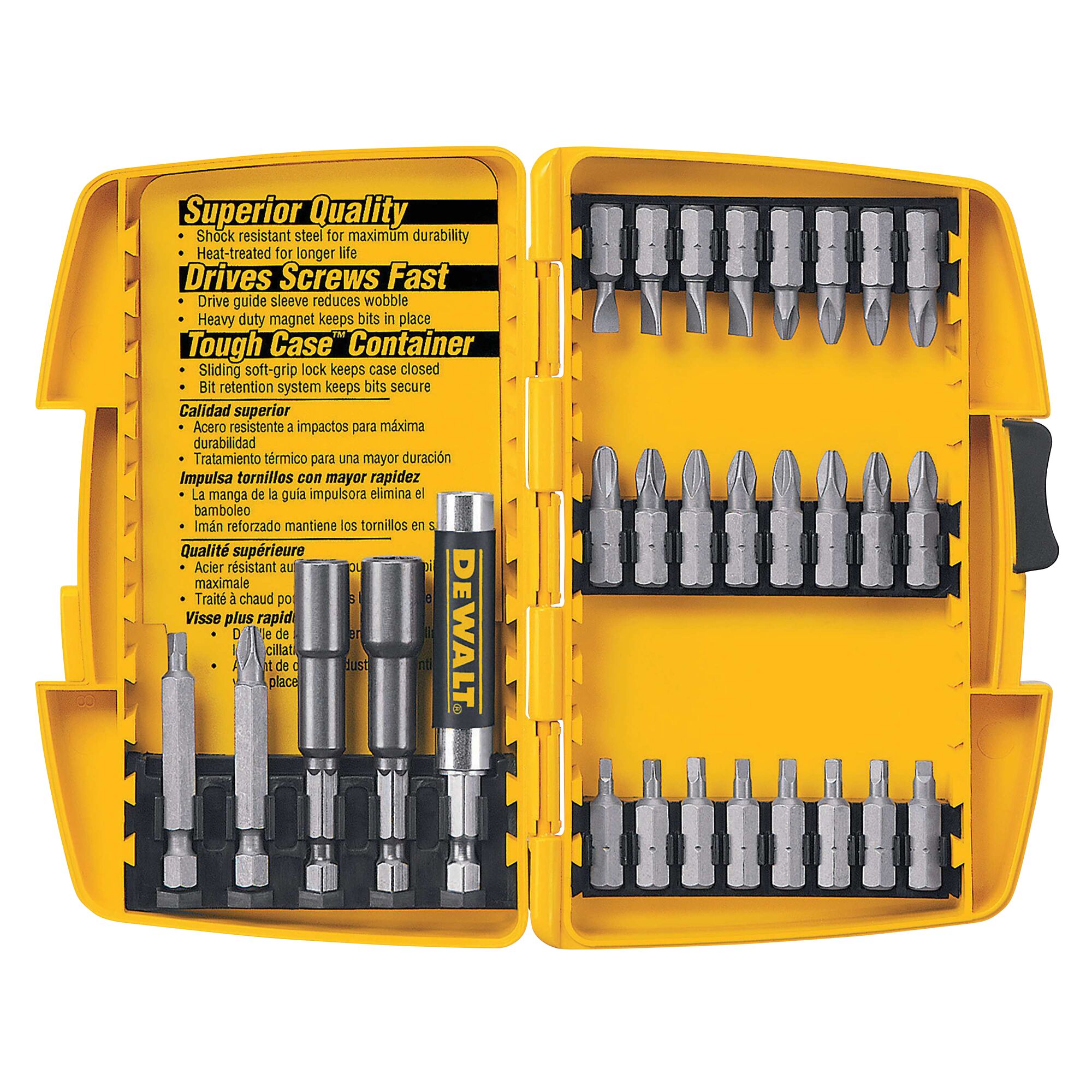 Bộ mũi vít tiêu chuẩn hệ thống ToughCase®+ Dewalt DW2162